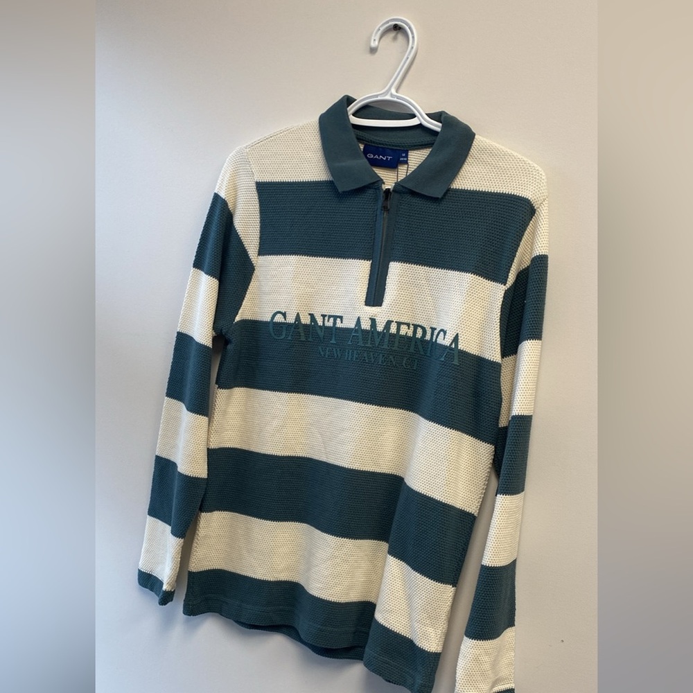 Gant Navy and White Striped Pullover